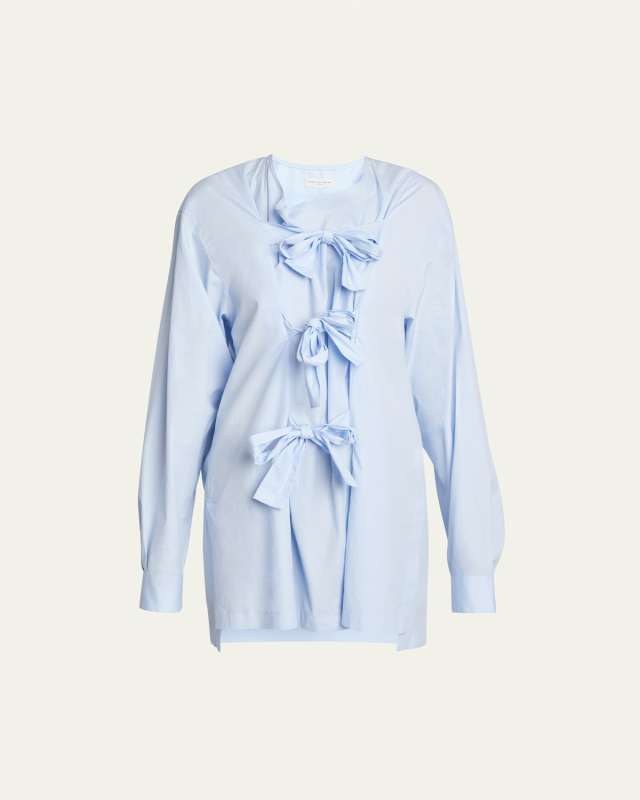 Cabara Oversize Shirt with Bow Detai